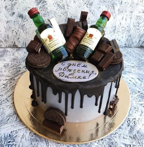 Шоколадный торт на заказ на день рождения мужчине фото